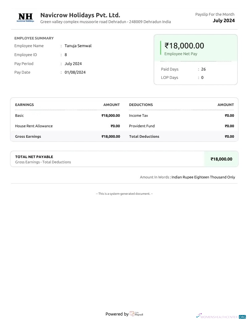 Download Navicrow Holidays Pvt. Ltd. earnings summary template in Word and PDF formats.pdf, 1 Photoshop template